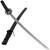 Anime Replica Sword with Stainless Steel Blade & Matte Black Scabbard