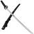 Replica Carbon Steel Sword with Matte Black Scabbard & Etched Bushido Code