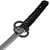 Replica Carbon Steel Sword with Matte Black Scabbard & Etched Bushido Code