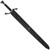 Decorative Full Tang Folded Steel Longsword with Leather Sheath