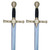 Classic Masonic Tiler Foam Sword with Universal Double Sword Back Strap Sheath