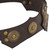 Ornate Warrior Queen Tawny Leather Headband | Brown and Black