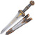 14 1/4" Roman Dagger with Blue Crystal Accent – Stainless Steel Blade