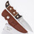 Fixed Blade Hunting Knife with Satin Drop Point Blade & Hardwood Handle