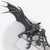Ceremonial Bat Wing Fantasy Dagger with Etched Blade and Wood Display Stand
