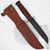 KA-BAR USMC Full-Size Straight Edge Fixed Blade Knife with Leather Sheath