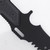 Black Tactical Full Tang Survival Knife with Sawback Blade and Nylon Sheath
