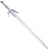 Silver Wolf Fantasy Foam Sword – Medieval Cosplay Prop
