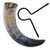 Drinking Horn with Vegvisir Design & Hand-Forged Rack – Viking Compass Set
