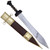 Hand Forged Leaf Blade Medieval Dagger with Brass Mounted Scabbard