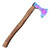 Norse Style Viking Axe with Rainbow Finish Blade and Wooden Handle