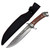 12.75" Fixed Blade Hunting Knife – Wolf Head Pommel, Stainless Steel Blade, Full Tang w/ Sheath