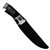 12.25" Clip Point Fixed Blade Knife – Mirror Polished Stainless Steel, Full Tang, Black Hardwood Handle w/ Nylon Sheath