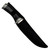 12.25" Drop Point Fixed Blade Knife – Mirror Polished Stainless Steel w/ Blood Groove, Full Tang, Hardwood Handle & Sheath