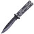 Micarta Simple Butterfly Knife | Black Damascus Drop Point Blade