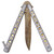 Gold Panning Clip Point Balisong Butterfly Knife Flipper | Gold Blade | Clip Point