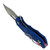 Scout & Recovery Backup Folding Knife – Blue Compact Utility Folder with Forward Swept Blade