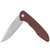 Redwood Ridge Folding Knife – Stainless Steel Drop Point Blade with Wood Grip & Ball Bearing Deployment