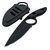 Black Fang Boot/Belt Knife – Compact Fixed Blade with Finger Ring Grip & Molded Carry Sheath