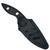 Black Fang Boot/Belt Knife – Compact Fixed Blade with Finger Ring Grip & Molded Carry Sheath