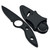 Black Fang Boot/Belt Knife – Compact Fixed Blade with Finger Ring Grip & Molded Carry Sheath