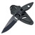 Black Fang Boot/Belt Knife – Compact Fixed Blade with Finger Ring Grip & Molded Carry Sheath