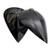 Early Medieval Visby Steel Pauldrons 16 Gauge Mild Steel Shoulder Armor Pair – Black