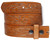 Belt for buckle Western Leather Engraved Tooled Strap w/Snaps for Interchangeable Buckles - 2022-02