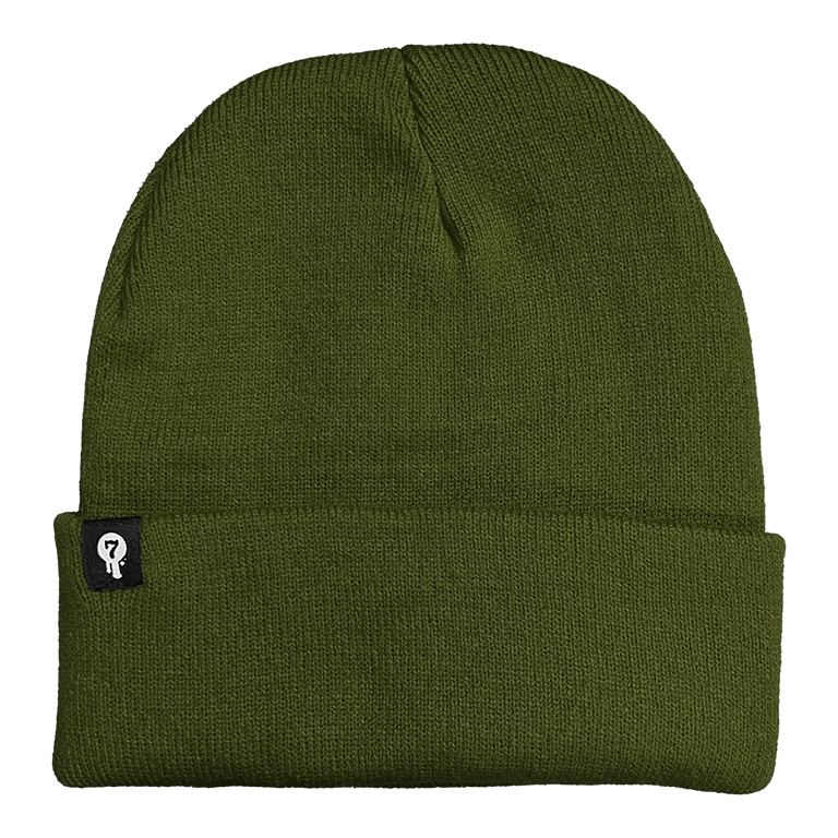 R13 Olive Green Beanie with Embroidered Logo Service Works Olive Green Branch Beanie - Olive Green  main image 4