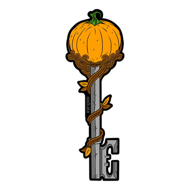 Key to Autumn Die Cut Sticker - Seventh.Ink