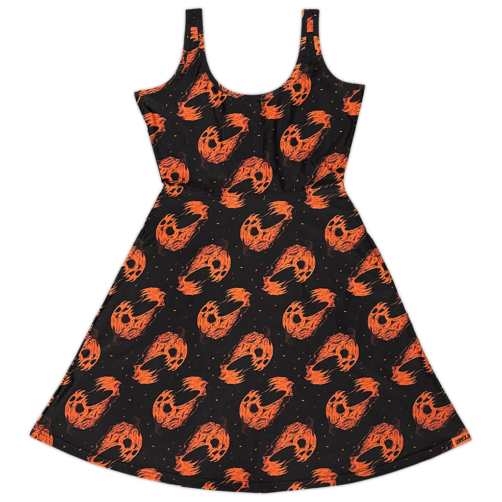 pumpkin skater dress Halloween ghost pumpkin print skater dress- Sizes S- 5XL plus size