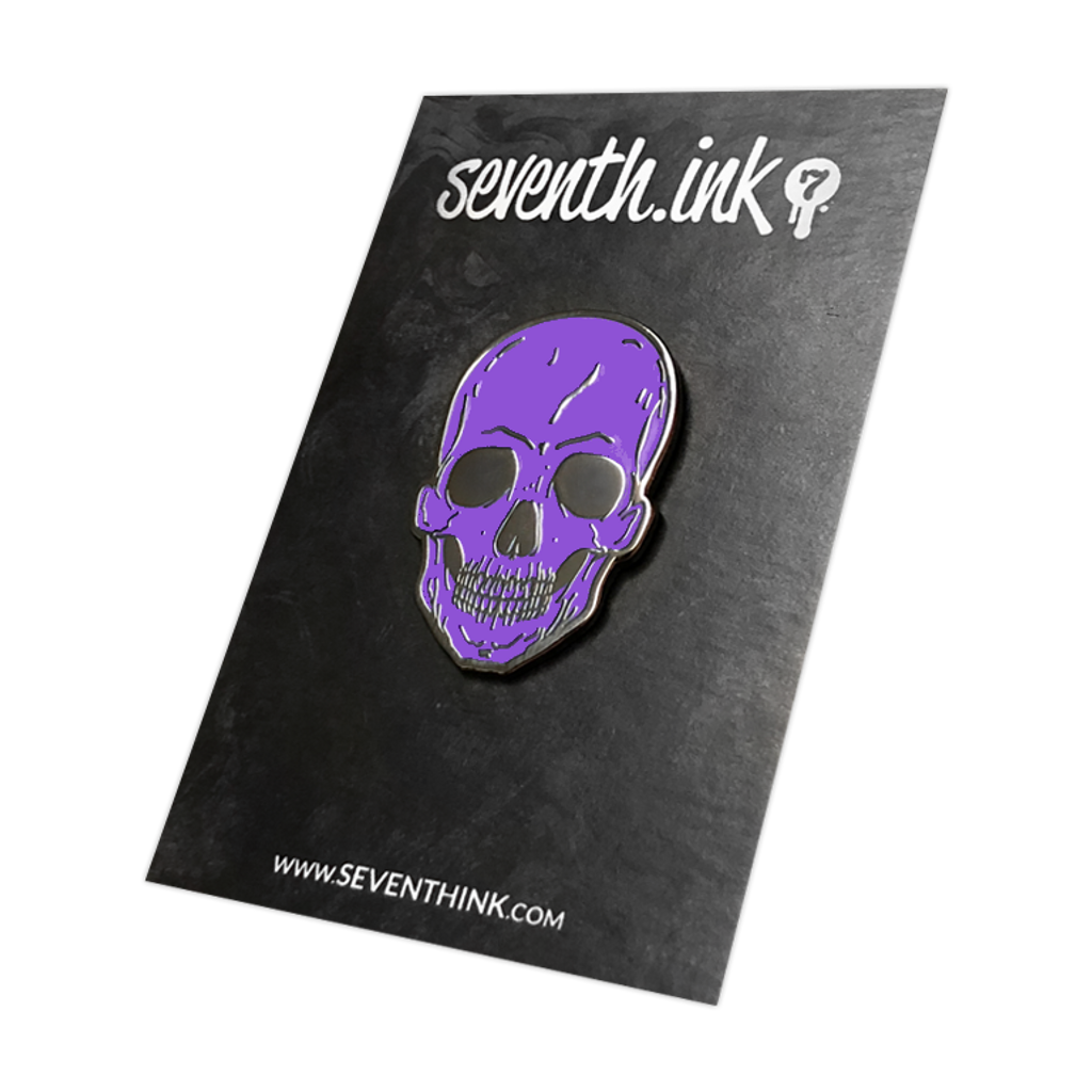Purple Skull Enamel Pin