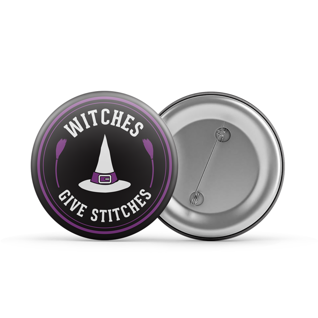 Witches Give Stitches 1.25 Button