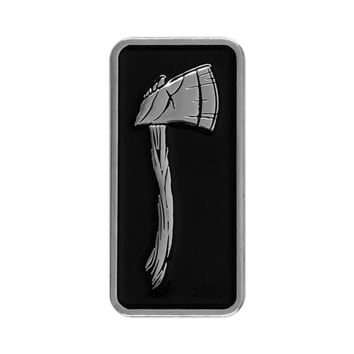 Hatchet Silver Enamel Pin