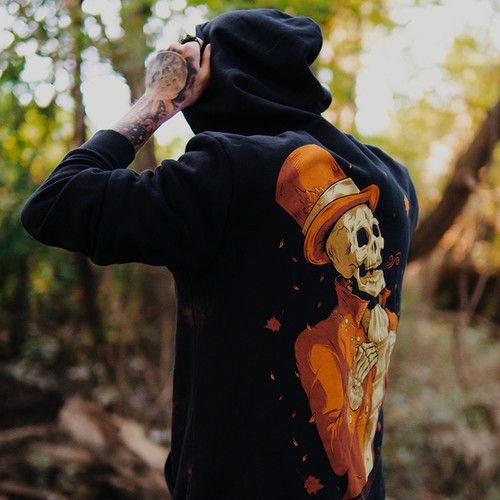 Victorian Autumn Zip-Up Hoodie by Seventh.Ink