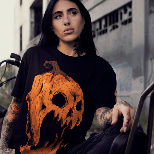 Screaming Pumpkin Re-Inked Shirt by Seventh.Ink