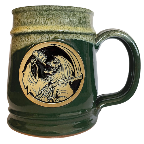 Drinkin' Reaper Hunter Green  w/ White Tankard