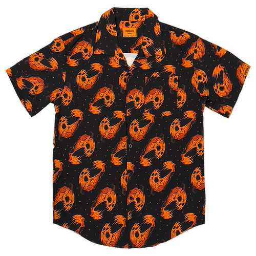 Screaming Pumpkin Button Down Shirt by Seventh.Ink