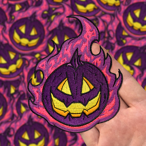 Purple Flaming Jack Patch - Limited Edition by Seventh.Ink