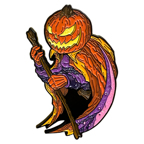 Pumpkin Reaper Enamel Pin - Limited Edition by Seventh.Ink