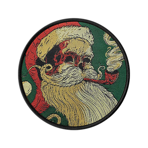 Old Saint Nick Circular Woven Patch by Seventh.Ink