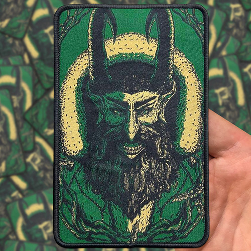 Krampus Green Rectangular Woven Patch by Seventh.Ink