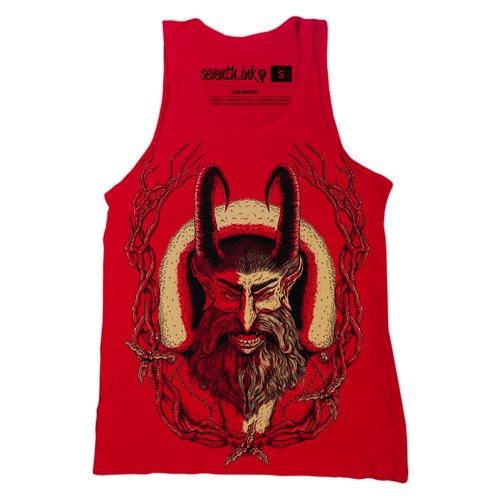 Krampus Unisex Tank Top by Seventh.Ink