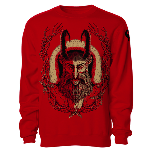 Krampus Crewneck Sweatshirt by Seventh.Ink