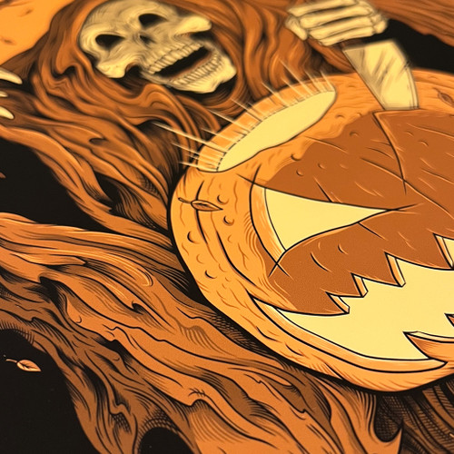 Carving Autumn 9x12 Giclee Print by Seventh.Ink