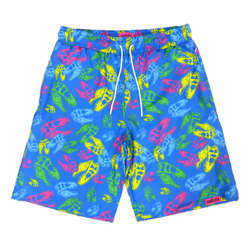 Neon T-Rex Skull Swim Trunks by Seventh.Ink