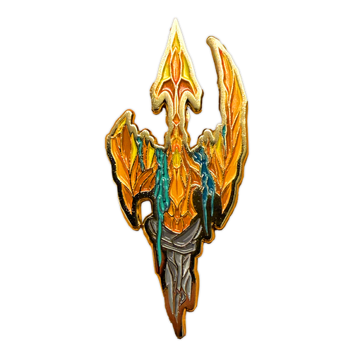 Trident of G’Naraeth Gold Enamel Pin - Limited Edition Ultra Rare by Seventh.Ink