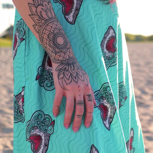 Great White Shark Skater Dress - has pockets! by Seventh.ink