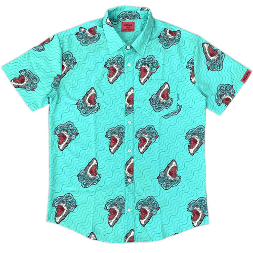 Great White Shark Button Down Shirt by Seventh.Ink