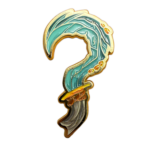 Trenchblade of Koanoth Enamel Pin - Abyssal Horrors - Gold Limited Edition by Seventh.Ink